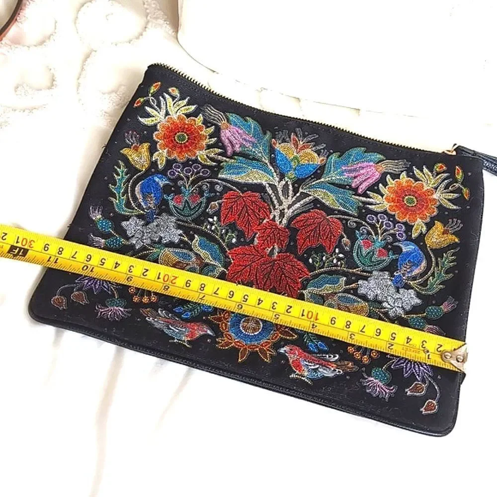 Ela +Belcourt Artisan Collection Canvas Clutch... Limited Edition